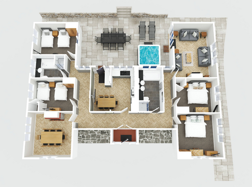 Floor plan of Woodlands Cottage