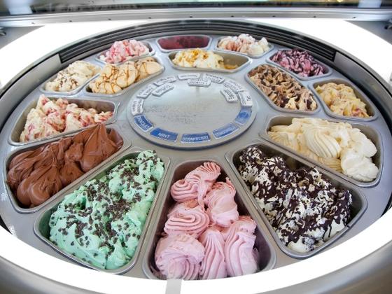 Selection of Ice creams 