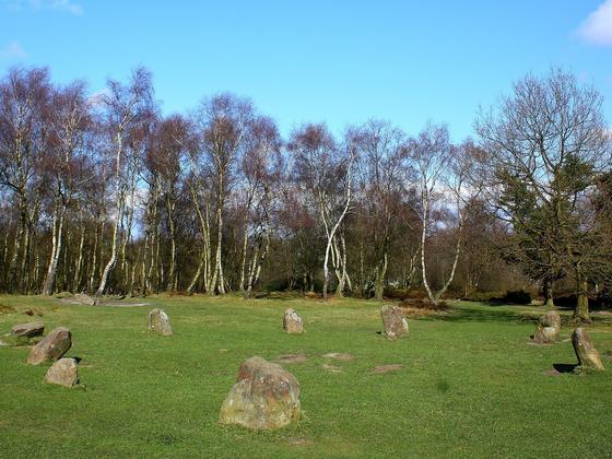 Seven ladies at Stanton moor