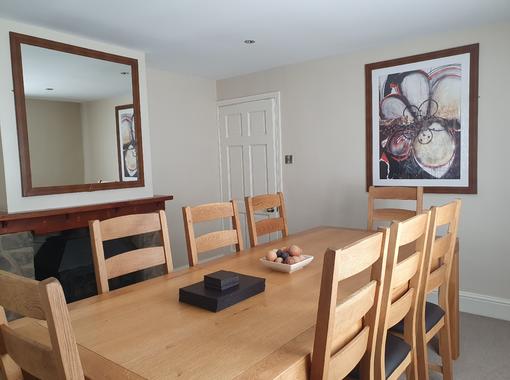 Dining room with table to seat 8 people