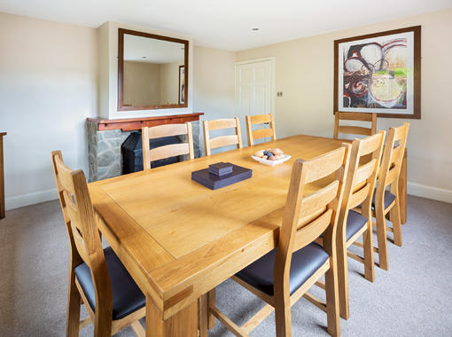 Dining room with table to seat 8 people